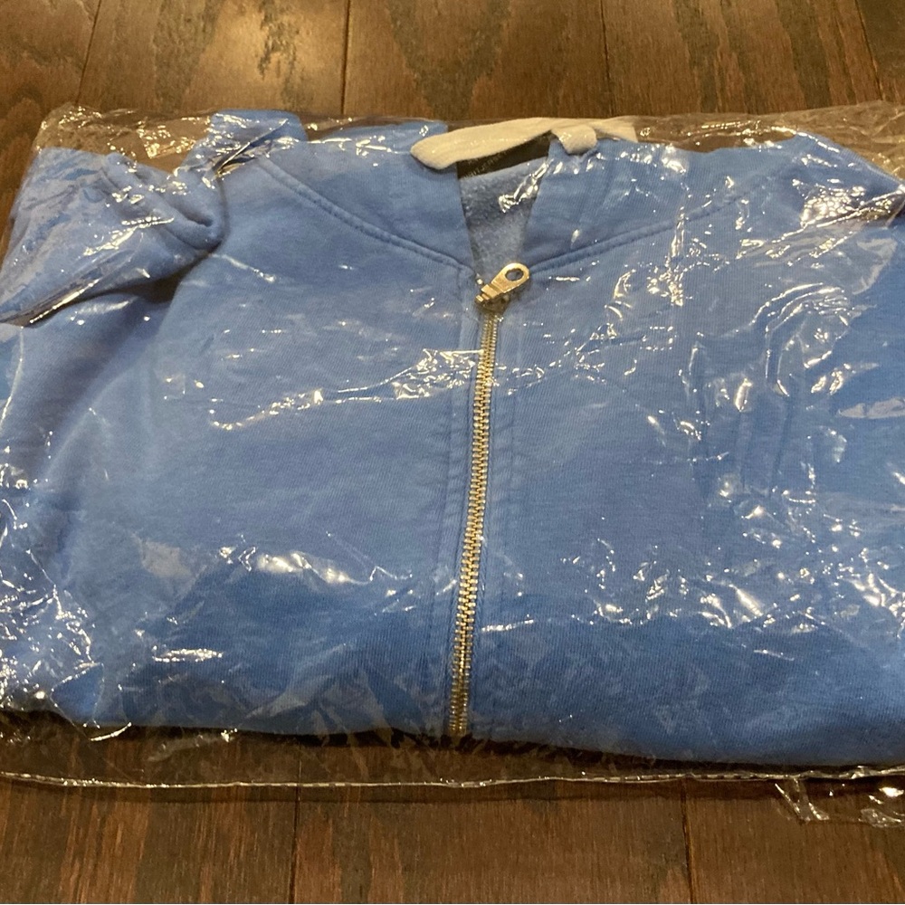 Spirit Jersey Size Large Retro Blue Full Zip Hoodie Streetwear Oversized (NWT) - Picture 5 of 5
